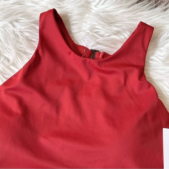 Andie Swim Luzon Red High Neck Bikini Top Large - Picture 4 of 9